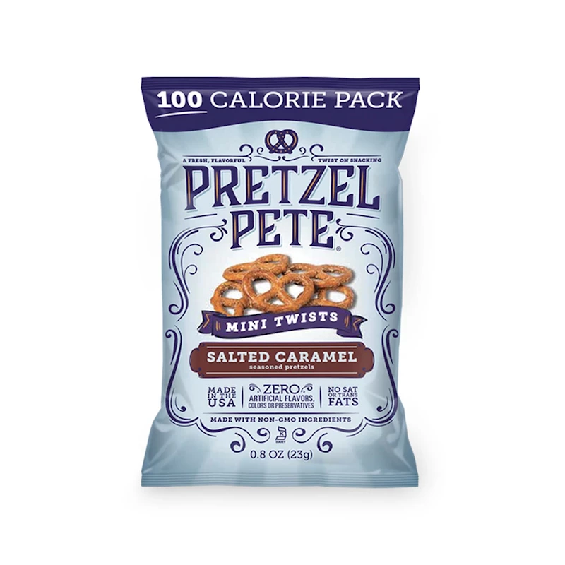 Pretzel Pete MINI TWISTS Salted Caramel 100 calorie pack