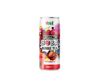 Popping Boba Bubble Tea, Strawberry (slim can)